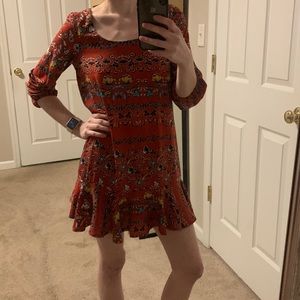 Flowing patterned dress